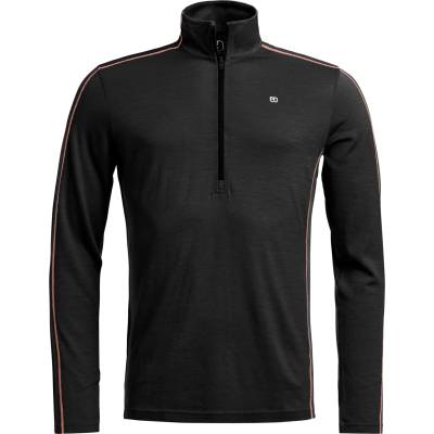 Ortovox Мъжко мериносово термобельо Ortovox 185 Rock'N'Wool Zip Neck Merino base layer - Black Raven - размер XXL (015-2323-0115)
