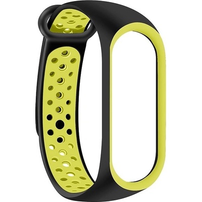 Eternico Sporty pro Xiaomi Mi band 5, 6, 7 solid black and yellow APW-XMI7SP-SBY