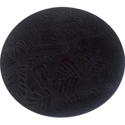 Takoy Koberec okrúhly s priemerom 120cm vzor lístie čierny-HT-00416 | Ø 120 cm