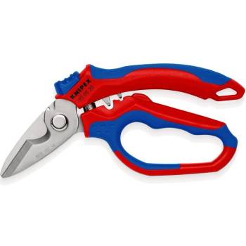 KNIPEX Ножици за рязане на кабел и кримпване, хромирани, синьо-червена ръкохватка 160мм, с отваряща пружина, - K950520SB (K950520SB)