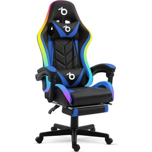 Bewello черно-синьо RGB геймърско кресло (BMD1115BL) (BMD1115BL)