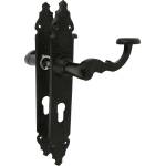 AMIG ДРЪЖКА К-Т 2бр handle МОД. 350 280х45 70мм С БРАВА И ПАТРОН ЧЕРНА МАТ (23550b)