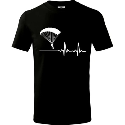 Paragliding EKG tričko detské čierna
