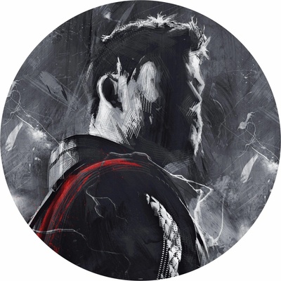 Komar Samolepicí vliesová fototapeta Dot Avengers Painting Thor pr. 125 cm