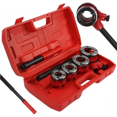 HAWEK Винторезка ръчна с 4 глави 1/2″, 3/4″, 1″, 1 1/4″, hawek, 6 части (uni-01012824)