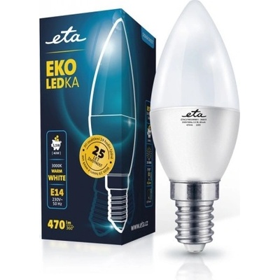 ETA EKO LEDka svíčka 5,5W, E14, teplá bílá