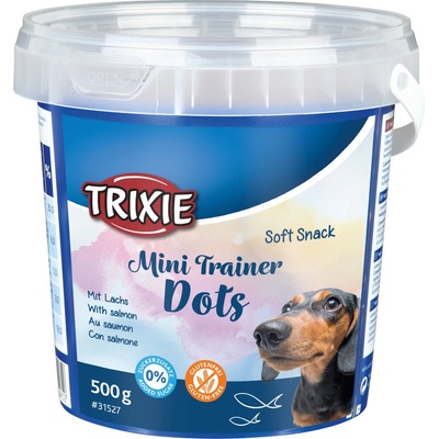 TRIXIE Soft Snack Mini Trainer Dots, miniválečky s lososem, 500 g kyblík