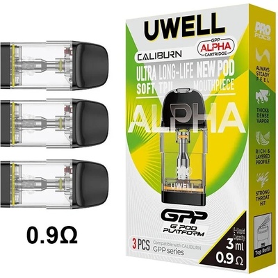 Uwell Caliburn GPP Alpha Pod 3 ml 0,9 Ohm 3 ks