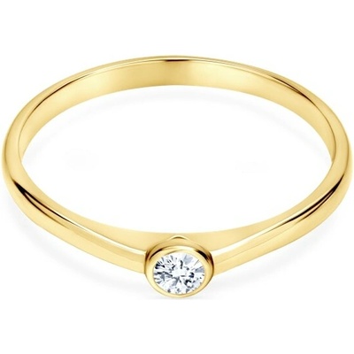 Savicki Zásnubný prsteň žlté zlato diamant SAVMAYP1000102036