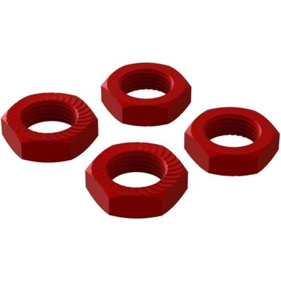 Arrma гайка на колелото 17mm алуминий червен (4)