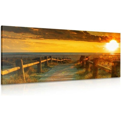 Obraz fascinující západ slunce - 80x40