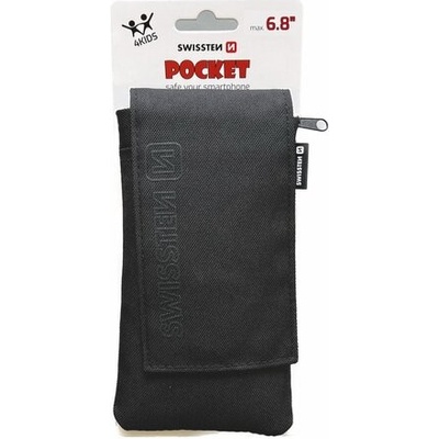 Púzdro Swissten Pocket so šnúrkou, univerzálne 6,8" - čierne