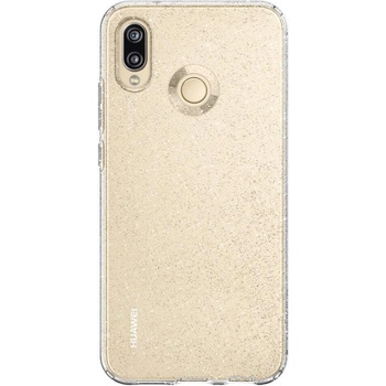 Spigen Liquid Crystal Glitter Case - тънък качествен термополиуретанов кейс за Huawei P20 Lite (прозрачен)