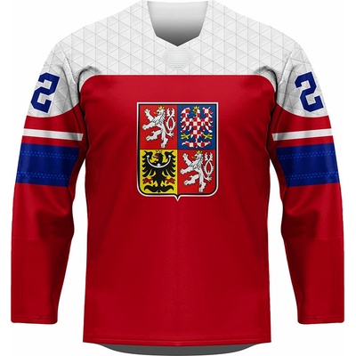 3B FAN hokejový dres CZECH – pánský, červený se jménem a číslem Barva: Červená, Velikost: 3XL