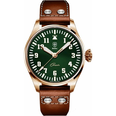Biatec Corsair Vintage 04 - Svetlohnedý kožený pilot remienok