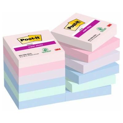POST-IT Bloček Post-it Super Sticky SOULFUL, veľkosť 47.6x47.6 mm, 12 bločkov