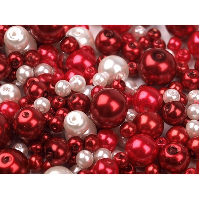 Skleněné voskové perly mix velikostí a barev Ø4-12 mm - mix (50 g)