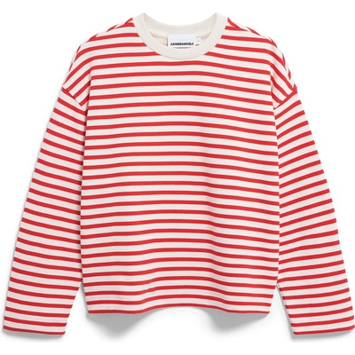 ARMEDANGELS Дамски пуловер ARMEDANGELS Women's Frankaa Stripe Jumper - Undyed / Mars Red - размер XXL (117-1841-2016)
