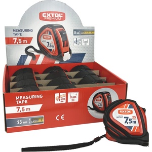 Extol Рулетка, гумирана, 1 ограничител, 7, 5mx25mm - pcx - 8,00 лв