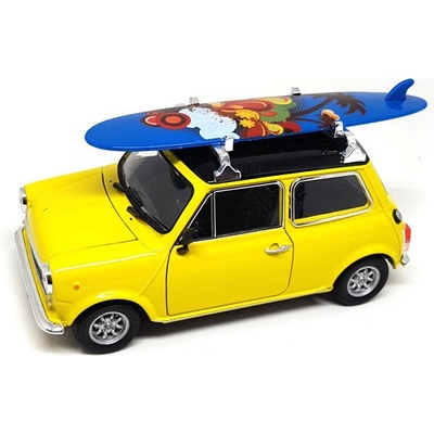 Welly Auto mini Cooper With Surfboard 1:24