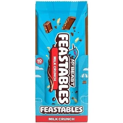 Feastables MrBeast Crunch mléčná s pufovanou rýží 10 x 60 g