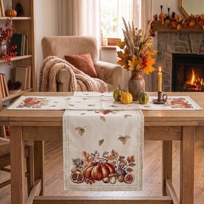 Evenit Jesenný žinilkový Chenille behúň 004C viacfarebná Bavlna/polyester 40x100 cm