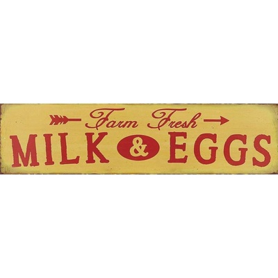 Ceduľa Milk and Eggs - Farm Fresh