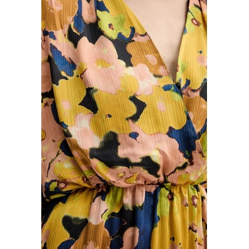 Morgan Рокля Morgan в жълто дълга разкроена RGINO. F (RGINO.F)