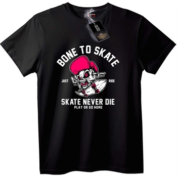 NOONEBRAND Тениска Създаден да Скейтира Skull - 7XL, Black