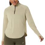 Asics Дамска тениска Asics Women's Nagino Run 1/4 Zip L/S Top Running shirt - Khaki (916-5452-0114)