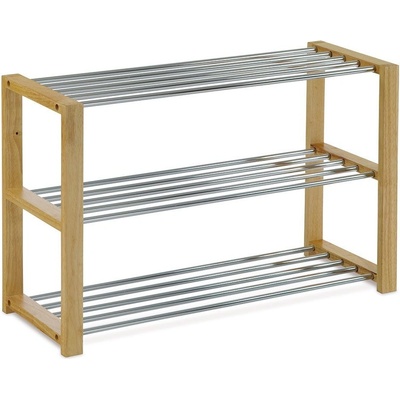 Autronic Botník - 3 police chrom/natural 83168-12 NAT