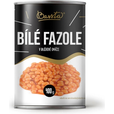 Bassta Bílé fazole v rajčatové omáčce 400 g – Zboží Dáma