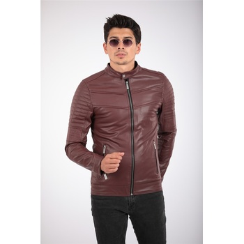 narmart Мъжко кожено яке - Бордо 2021083173 (311819_Бордо)