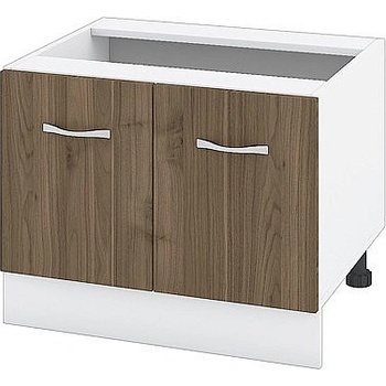 ИРИМ Долен шкаф за свободностояща фурна тип "Раховец" Сити БО-32 бяло гладко / орех адмирал 60 см