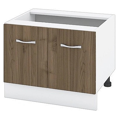 ИРИМ Долен шкаф за свободностояща фурна тип "Раховец" Сити БО-32 бяло гладко / орех адмирал 60 см