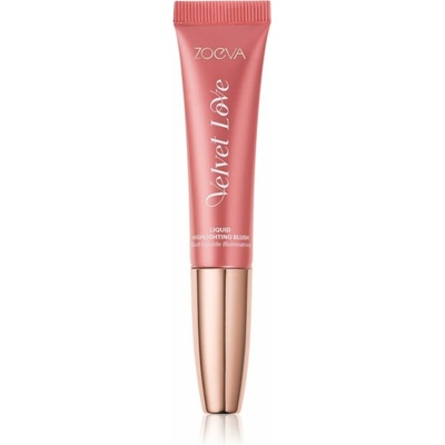 ZOEVA Velvet Love Liquid Highlighting Blush tekutá lícenka pre rozjasnenie pleti Pink Nectar 13 ml
