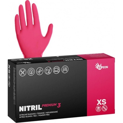 Espeon NITRIL PREMIUM3 nepudrované červené 100 ks – Zboží Dáma