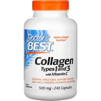 Doctor's Best Collagen Types 1 and 3, 500 mg, 240 капсули, Doctor's Best