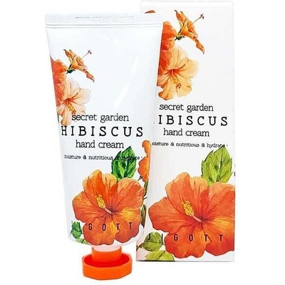 Jigott Крем за ръце с хибискус, растителни екстракти и бета-глюкан Jigott Secret Garden Hibiscus Hand Cream (SNP281990)