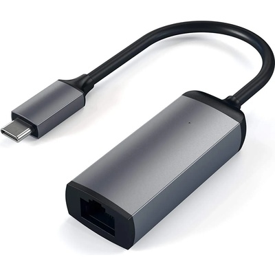 Satechi Aluminum USB-C to Ethernet Adapter - адаптер за свързване от USB-C към Ethernet (тъмносив)