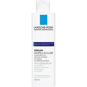 La Roche-Posay Kerium Anti-Dandruff ексфолиращ шампоан против мазен пърхот 200ml