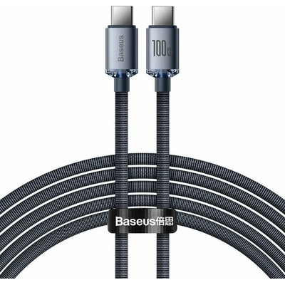 Baseus CAJY000701 Crystal Shine Series, USB-C - USB-C 100W, 2m, černý