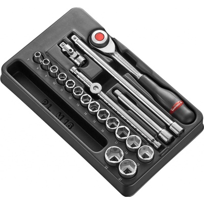 Facom Modul 3/8" Nářadí s 6 hrannými hlavicemi a ráčna J.360 MOD.J360 36