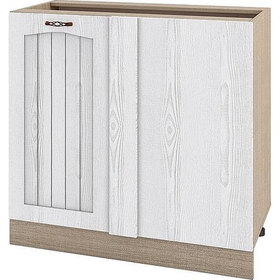 ИРИМ Долен ъглов кухненски шкаф Сити МФ-Бяло фладер-04-42 десен 90 см