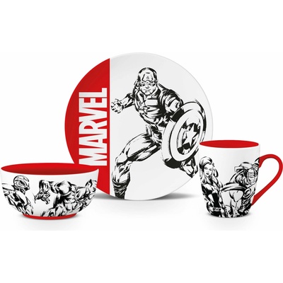 Marvel Dárkový set (miska + talíř + hrnek)