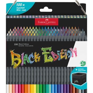 Faber-Castell Комплект цветни моливи, триъгълни, FABER-CASTELL "Black Edition", 100 различни цвята 116411 (116411)