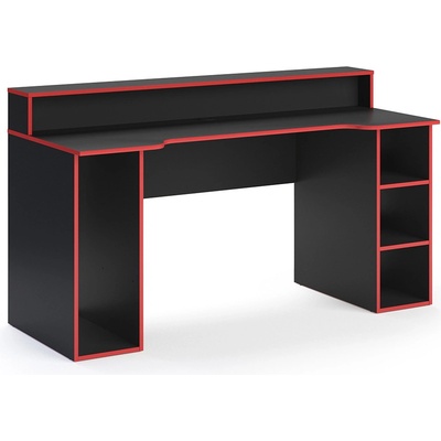 Vicco Stůl pro hraní Roni, 160 x 65 cm, Červená/Černá
