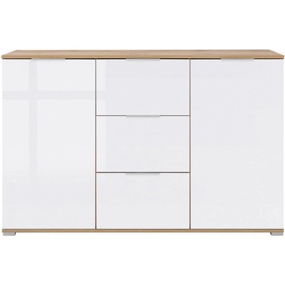 Bogdan Furniture Europe Скрин Zele KOM2D3S-E20, дъб вотан/бял лак