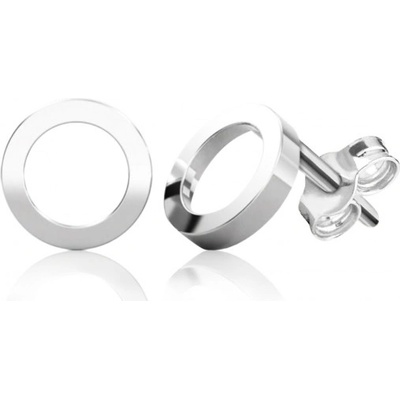 Couple, Minimalistické náušnice IDOL Circle II v bílém zlatě, 585-14-3-1812.1B00.0.00.000.02