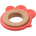 Babyono Силиконова гризалка с дървен ринг Babyono - Кокошчица (5901435413227)